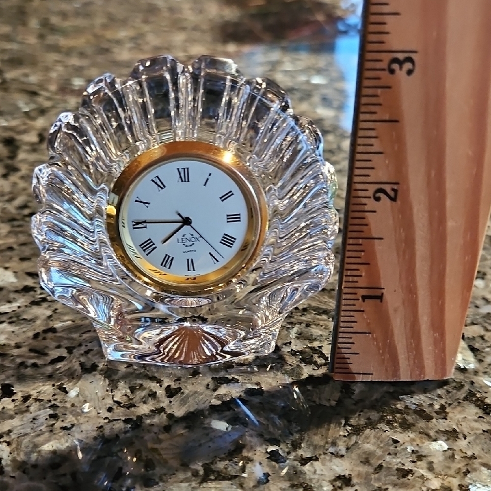 Lenox Crystal Shell Clock - Picture 2 of 6